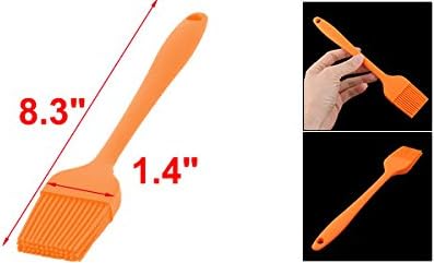 uxcell Silicone Family Bakery Cookie Cake Baking Tool Cream Butter Pastry Brush Orange