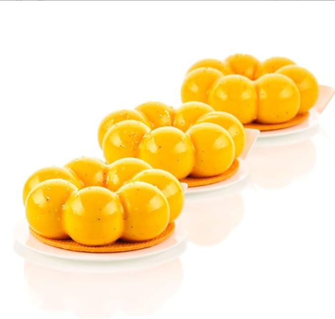 mostsom Silicone Mold Flower Shaped Silicone Donut Molds, Baking Pans, 6-Cavity Reusable Cake Maker Cookie Tray for Kitchen, Dishwasher, Oven, Microwave, Freezer Safe (Flower Donut J)