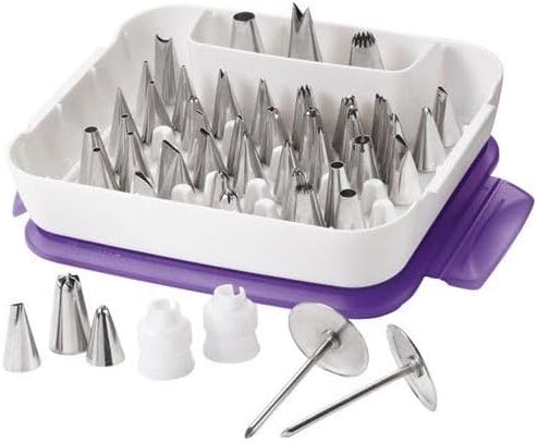 Wilton Master Cake Decorating Piping Tips Set - Decorating Supplies for Cakes & Cupcakes - Comes with Carrying Case - Includes Star, Leaf, Zigzag Tips & More - 55-Piece Set