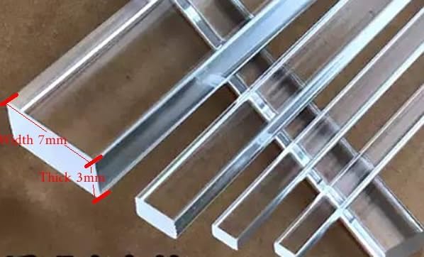 Flat Clear sticks for cake toppers cake pops or lollipops - Acrylic Plexiglass Sticks Transparent Clear, Strong and not bendy with length of 4“,6“ or 8“ (25, 8in - Heavy Duty)