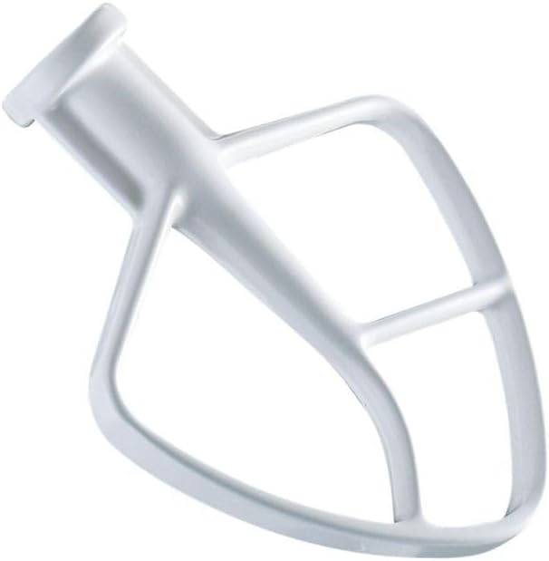 KitchenAid Classic Series 4.5 Quart Tilt-Head Stand Mixer K45SS, Onyx Black & K45B Coated Flat Beater, White, 4.5 Qt