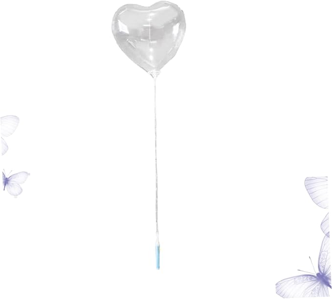 FAVOMOTO 6 Sets Heart Shape Light up Balloons String Lights Decorative Balloons for Party