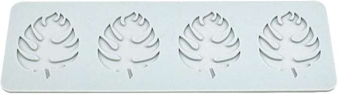 Fondant Silicone Moulds Tropical Leaves Silicone Imprint Mat Gum Paste Press Mold for Cake Chocolate Cupcake Decorating Cake Toppers Candy Cookies Resin Sugarcraft (C_7.72x2.72x0.12inch)