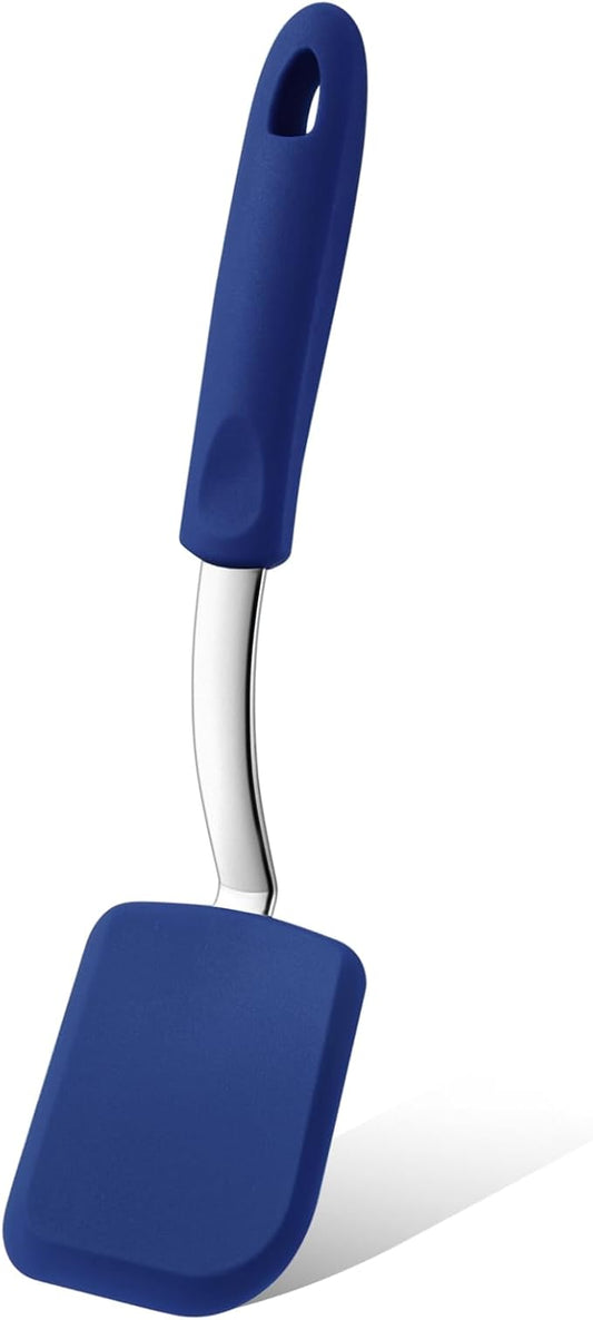 Small Silicone Spatula Flexible Silicone Cookie Spatula Heat Resistant Small Pancake Turner for Kitchen Use Nonstick Cookware No Scratch Cooking Flipper for Egg Pancake