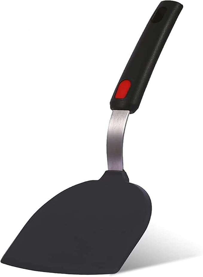 Silicone Fish Spatula Turner Half-Round Dense Spatulas Omelette Pancake Spatulas for Nonstick Cookware Egg 600°F Heat-Resistant