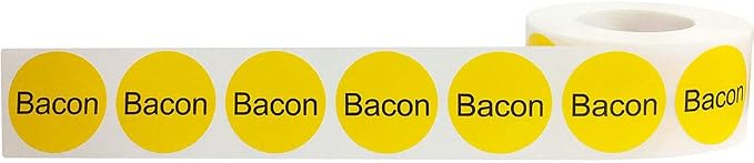 Bacon Deli Labels 1 Inch 500 Total Adhesive Labels