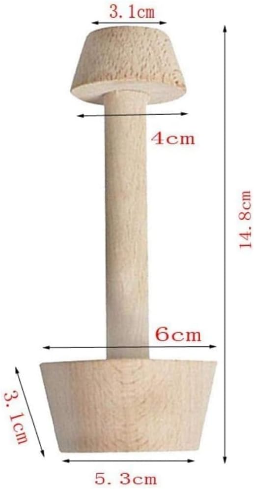 Double Sided Wooden Tart Tamper, Pastry Pusher for Pie, Quiche, Cake Baking Tools