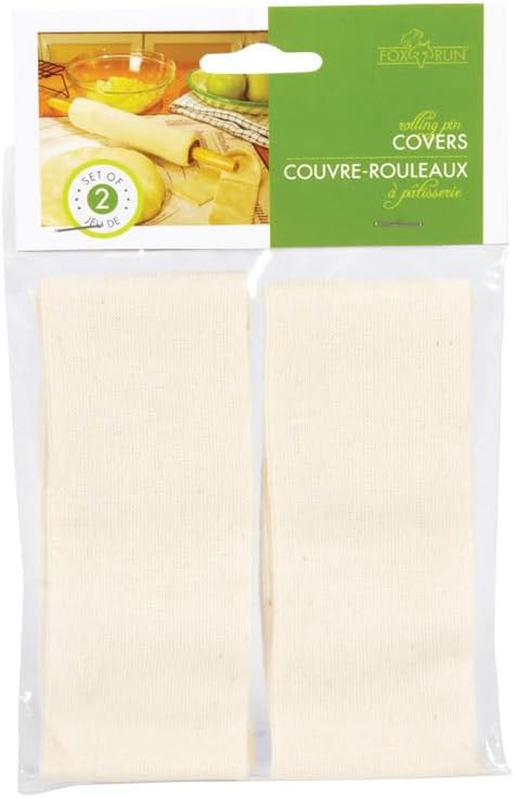 Fox Run Rolling Pin Covers, Cotton, Set of 2