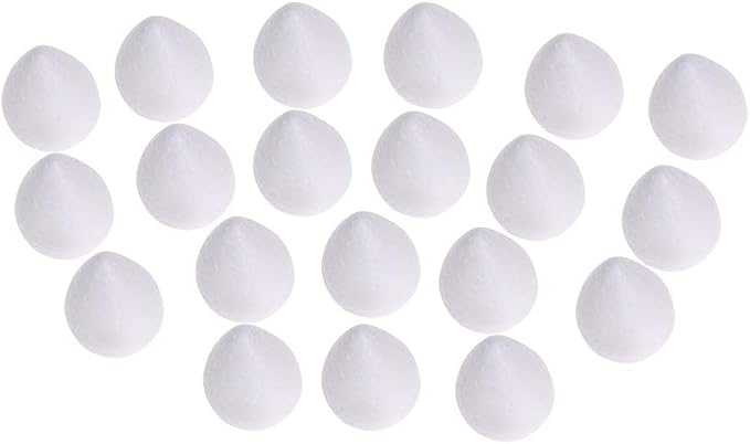 EORTA 80 Pieces Fondant Flower Forming Holders Oval Foam Flower Modeling Support Sugar Fondant Flowers Making Accessories for DIY Sugarcraft Baking Art, Small, 2X2.5 CM