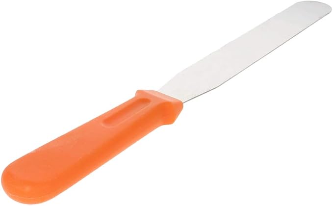 Utoolmart 6 Inch Straight Icing Spatula Stainless Steel Cake Decorating Frosting Cake Angled Offset Spatula for Pastry & Baking 1Pcs