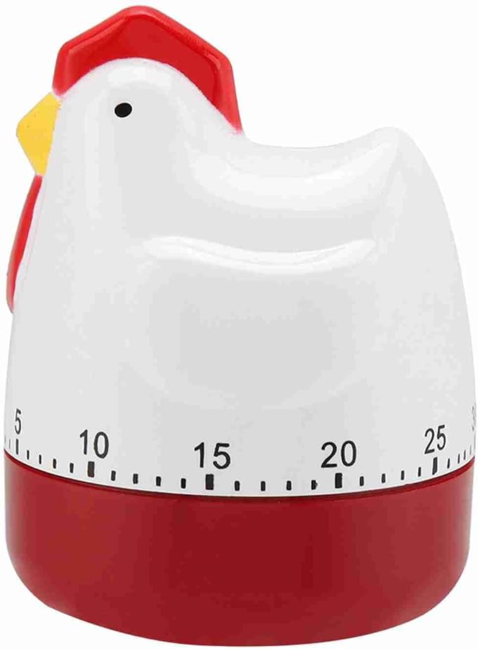 Kitchen Timer Cute, Mechanical Chicken Egg Timer, Up to 60 Minutes, Chicken Mechanical Wind Up Timer for Cooking, Children’S Study, Timing Reminder, Home Decor