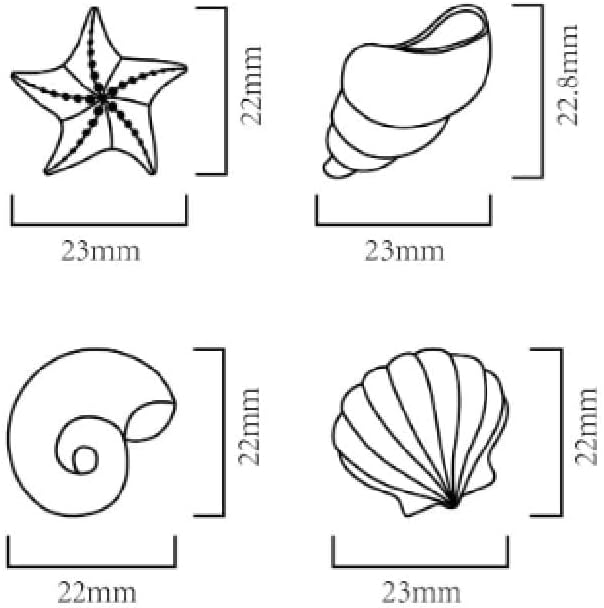 Oasis Supply Seashells and Starfish Sugar Decorations, 48-Count Cake Toppers