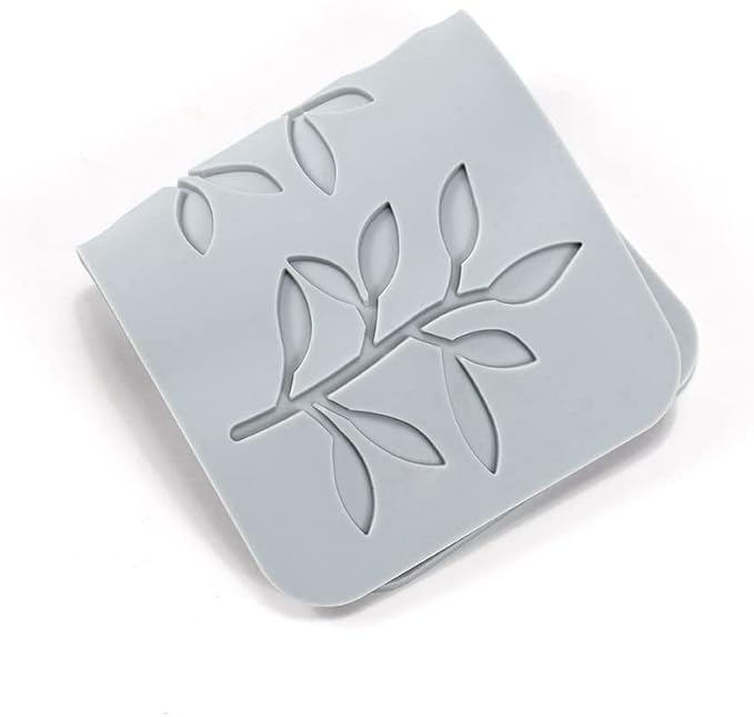 TUKE 3D Leaves Silicone Molds Flower Cake Fondant Mat Bee Leaf Pastry Moulds Rose Impression Chocolate Hollow Lace Mold (Leaf_8.2x3.8x0.12inch_I)