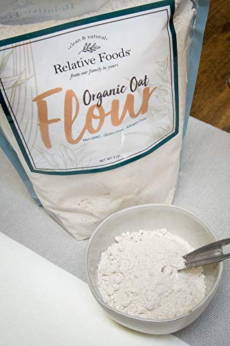 Gluten Free Oat Flour (3 pounds) - Low-carb organic Oat Flour with protein & dietary fiber - Vegan and substitute for wheat - Non-GMO and Organic for baking cooking & more