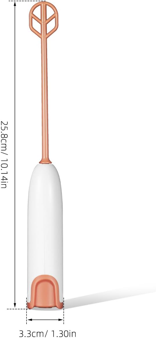 Mini Electric Handheld Mixer with Extended Handle for Milk Powder and Drinks Detachable Design for Easy Cleaning Portable Kitchen Mixing Tool (white)