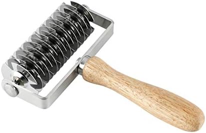INCHOO Homemade Stainless Steel Dough Lattice Roller Cutter Bread Pastry Baking Tool Dough Docker Needle Roller Wheel