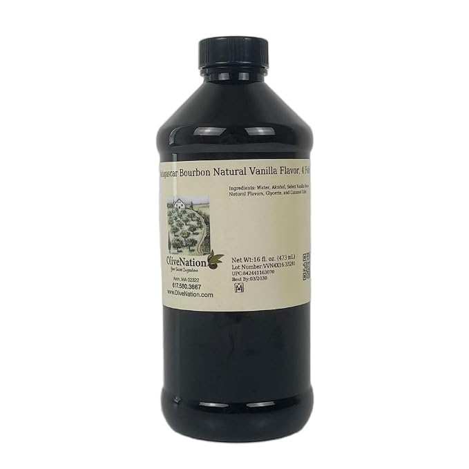 OliveNation Natural 4-Fold Vanilla Extract, 4x Extra Strength Vanilla for Baking, Cooking, Ice Cream, Frosting, Non-GMO, Gluten Free, Kosher, Vegan -