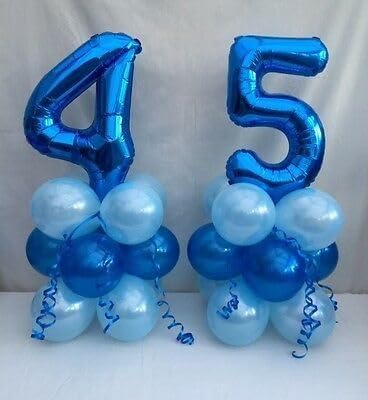 14 Balloon Numbers, Large 14th Dark Blue Birthday Decorations for 1 4 14 41, 40 Inch Foil Balloon for Wedding Engagement Photo Shoot Memorial Day's Supplies