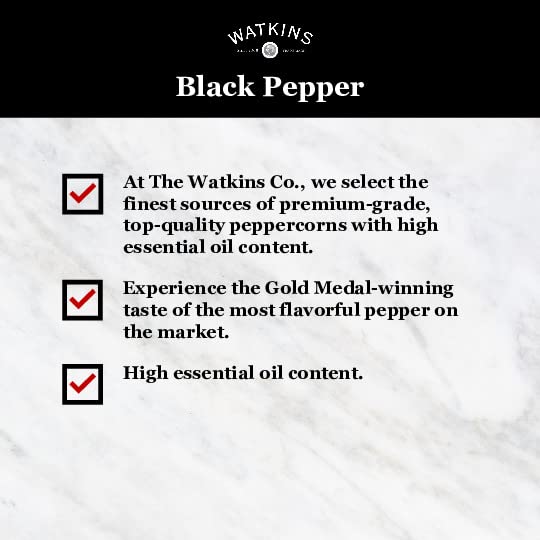 Watkins Organic Pure Ground Black Pepper, 4 oz., 12 Count