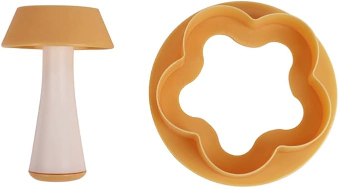 SEULEME Tart Shell Molds, Pastry Dough Tamper Kit Fruit Pie Maker Flower/Circle Cookies Biscuit Cutter Baking Tool for Making Cupcake Muffin, Pecan Pies, Cheesecakes and Desserts (Yellow-2pcs)