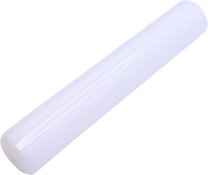 Knights Bridge Global PP85 PME Non-Stick Polyethylene Rolling Pin, 6" for Cake & Cookie Decorating, White, 6"