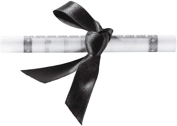 Plastic Graduation Cap Cake Topper with Large Paper Diploma Cake Topper (Black)