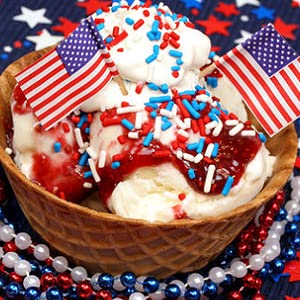 Unpretentious Red, White & Blue Sprinkles (1 Cup), Patriotic Jimmies, Decorative Dessert Topping