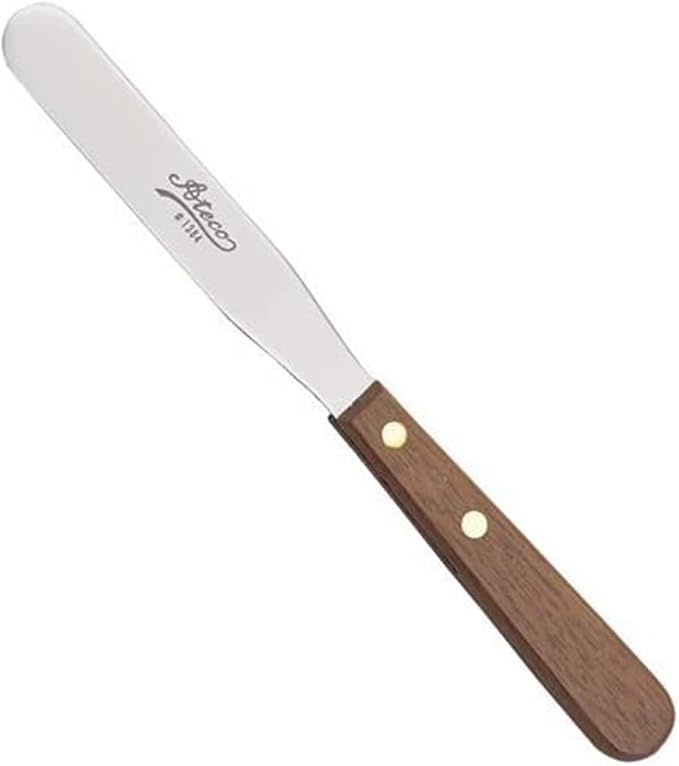 Ateco Small S/S 4-1/4" Spatula w/ Wood Handle