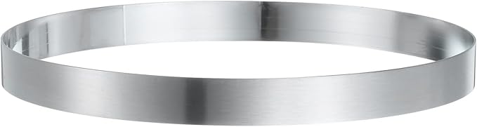 HARFINGTON Round Cake Ring 8.27 x 1 Inch Seamless Stainless Steel Pastry Mousse Dessert Ring Mirror Coating for Baking Cooking English Muffins Crumpet Making Tool