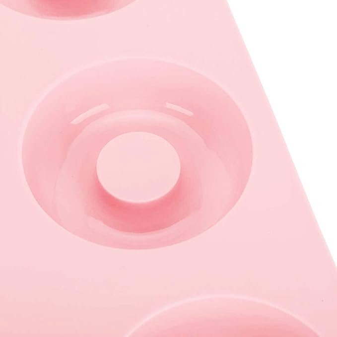 Silicone Mini Donut Pan, 6 Cavity Silicone Donut Baking Pan Tray, Nonstick Cake Biscuits tray Making Tool, Doughnut Baking tray TrayKitchen Accessories (Roseate)