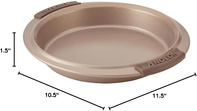 Anolon Bronze Nonstick Baking Pan / Nonstick Cake Pan, Round - 9 Inch, Brown