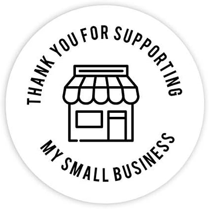 Andaz Press Round Small Business Sticker Labels, 120-Pack, Thank You for Supporting Small Business