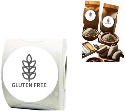 300 Food Allergen Free Adhesive Labels 22mm Multiple Options (Gluten Free)