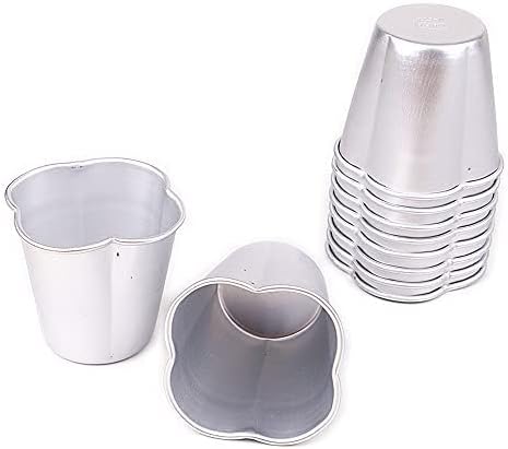 10pcs per lot Various Design Fluted Edge Wavy Flower Cup Boat Round Shape Aluminium Tart Mould Jelly Pudding Cup Cupcake Mold Baking (C11)