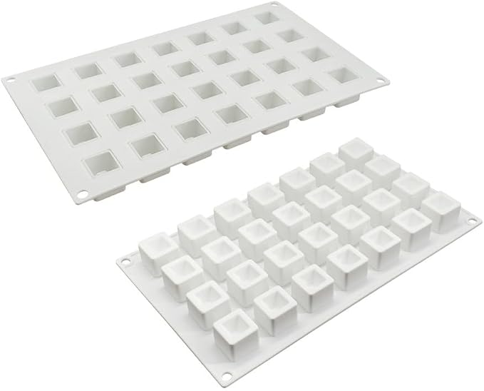 Epoxy Resin DIY Ice Cube Mold - 28 Grid Square Silicone Mold (11.8 x 7 x 1 inch)