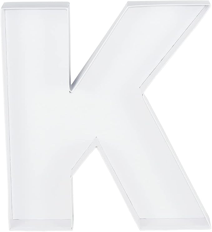WENPACK 12.5" Cardboard Letter Shaped Mache Decorative Strawberries Fillable Sweets Carton Box with Clear Lid (White, K)