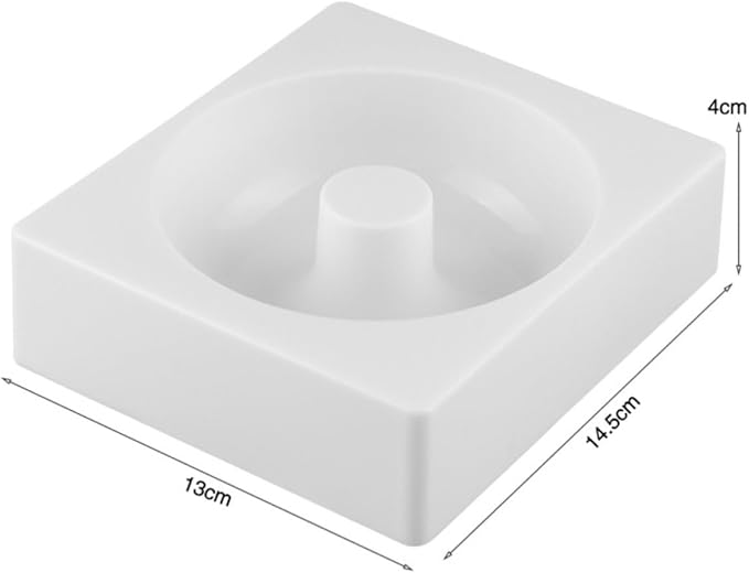 YARNOW Silicone Donut Baking Pan Non-stick Heat round Mold for Cake Decorating and Baking White Spiral Shape Donut Tray
