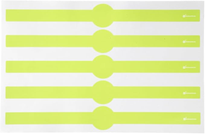 Restaurantware RW Base 12 x 1.5 Inch Packaging Bands 100 Self-Adhering Belly Bands - Disposable Strong Green Paper Label Stickers For Packaging Supplies Keeps Take Out Containers Sealed
