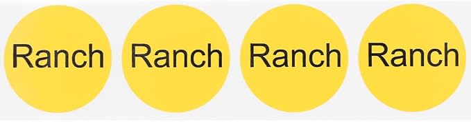 Ranch Deli Labels 1 Inch 500 Total Adhesive Labels