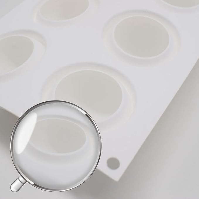 Baking Accessories And Tools Silicone Chocolate Mold Silicon Ball Cake Moulds 3D Half Sphere Candy Truffle Baking Tray (Round D_11.88 X6.96 X1.96inch)