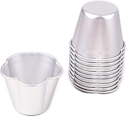 10pcs per lot Various Design Fluted Edge Wavy Flower Cup Boat Round Shape Aluminium Tart Mould Jelly Pudding Cup Cupcake Mold Baking (C10)