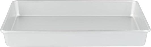 Restaurantware-Met Lux 15 x 12 x 2 Inch Straight-Sided Baking Tins, 12 Rectangular Cake Pans - Oven-Ready, Freezable, Anodized Aluminum Baking Sheet Cake Pans, Greaseproof, For Birthday Cakes