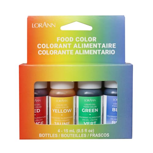 LorAnn 4-pack Assorted Liquid Gel Food Color