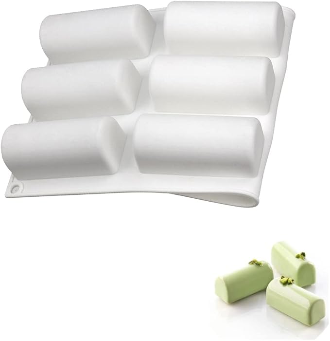mostsom 3.28'' Length Cylinder Strips Biscuit Chocolate Sticks Cookies Baking Jelly Silicone Mold Ice Tube Making Trays, Perfect Ice Cube Sticks Molds (Cylinder H)