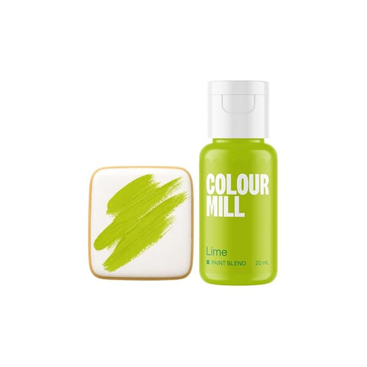 Colour Mill Edible Food Paint – Vibrant Cake & Fondant Decorating Colors for Cookies, Chocolate, Royal Icing & Desserts 20 Milliliters - Matte Lime