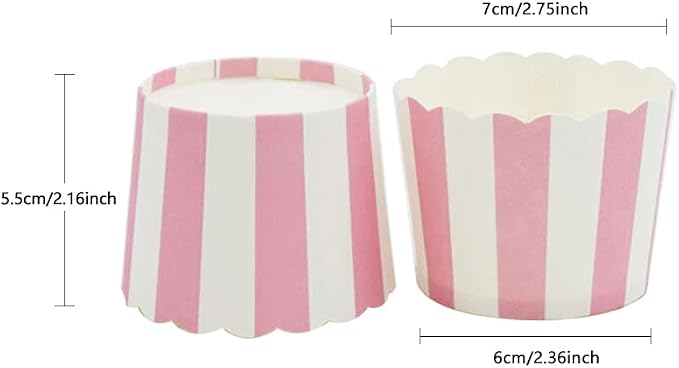 100pcs Random Colorful Premium Greaseproof Cupcake Paper Liners No Muffin Pan Needed Cupcakes Papers