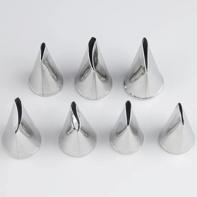 Rose Petal Piping Tips,Flower Icing Piping Nozzles Tips Set for Frosting Pastry Cake Decorating Tools,7 Pcs