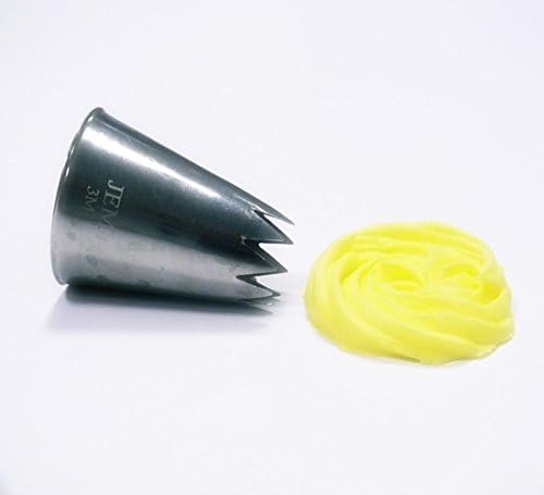 JEM Large Open Star Savoy Piping Nozzle Decorating Tip, #3M