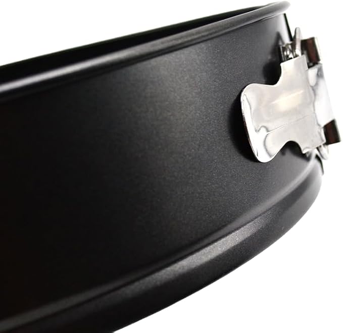 2 Pack 10.2" 26cm 12 Cups Non-Stick Spring Form Cake Mold Pan With Removable Flat Bottom, Tatinum Color Carbon Steel Bakeware Easy Release Cheese Cake Pan