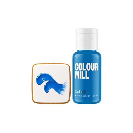 Colour Mill Edible Food Paint – Vibrant Cake & Fondant Decorating Colors for Cookies, Chocolate, Royal Icing & Desserts 20 Milliliters - Matte Cobalt